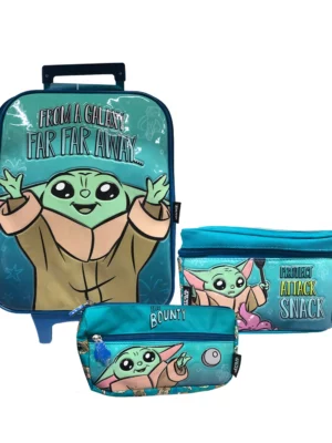 Set De Maleta Con Rueda+ Lonchera+Cartuchera Mandalorian